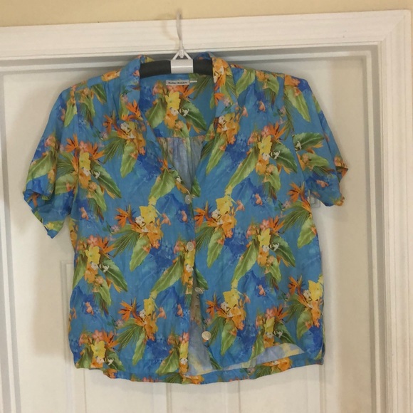 Roller Rabbit Linen Blend Tropical Shirt Size L - Picture 1 of 7